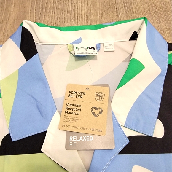 BRAND NEW Puma Worldwide AOP Button Up Shirt Men's Size XL - Picture 4 of 5